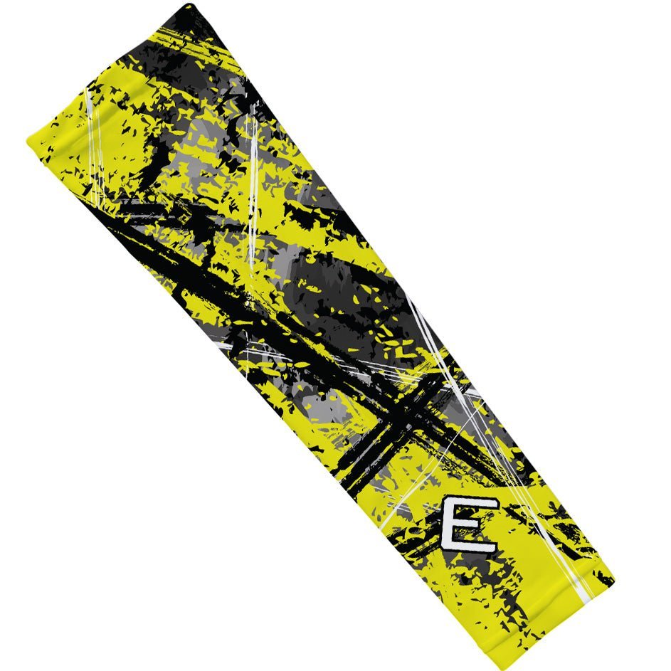 Wicked Yellow Arm Sleeves - UV Protection & Compression for Sports, Cycling, Basketball & Outdoor Activities