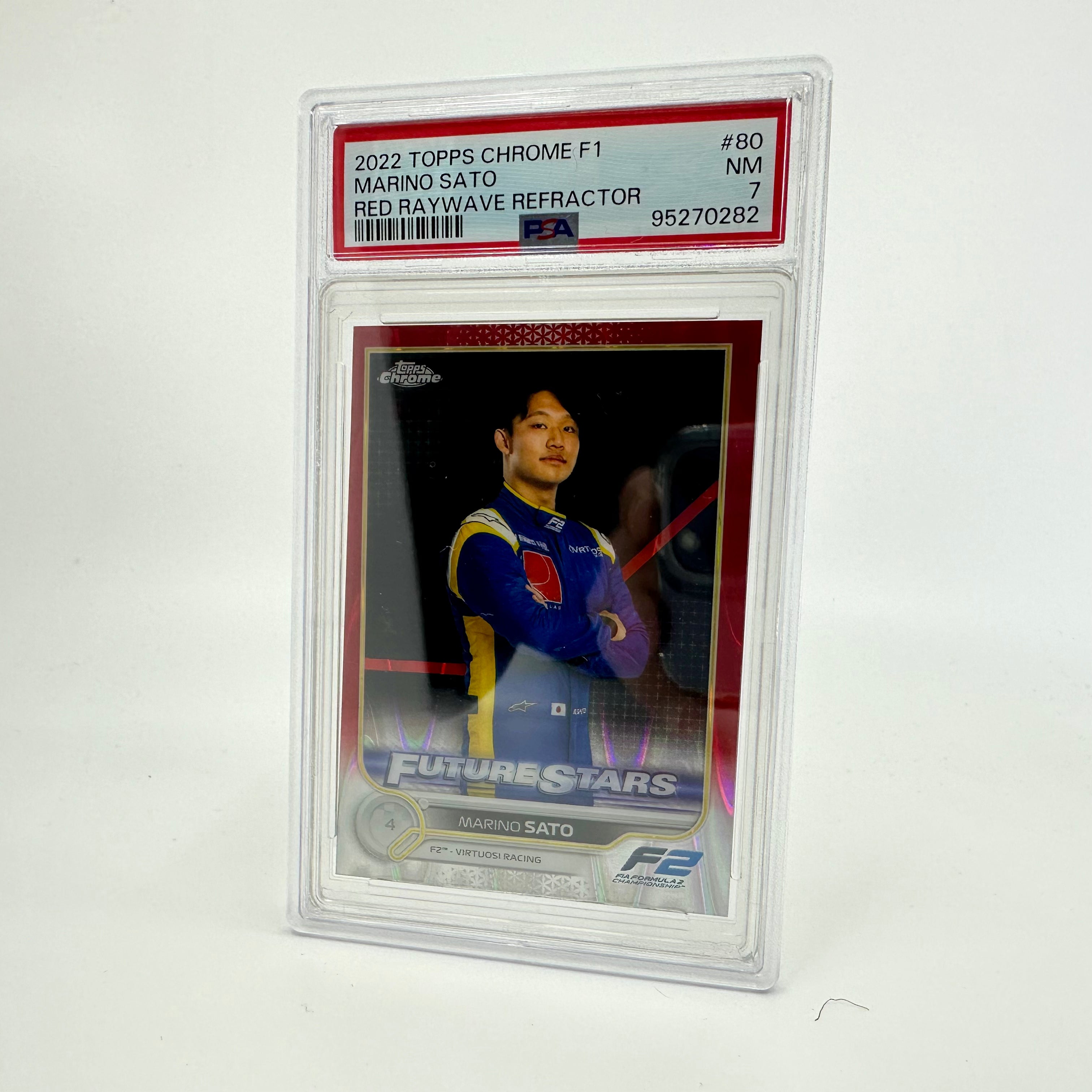 2022 Topps Chrome Future Stars PSA 7 Red Raywave Marino Sato Baseball Card - Perfect for Collectors, Investors, and Sports Memorabilia Enthusiasts