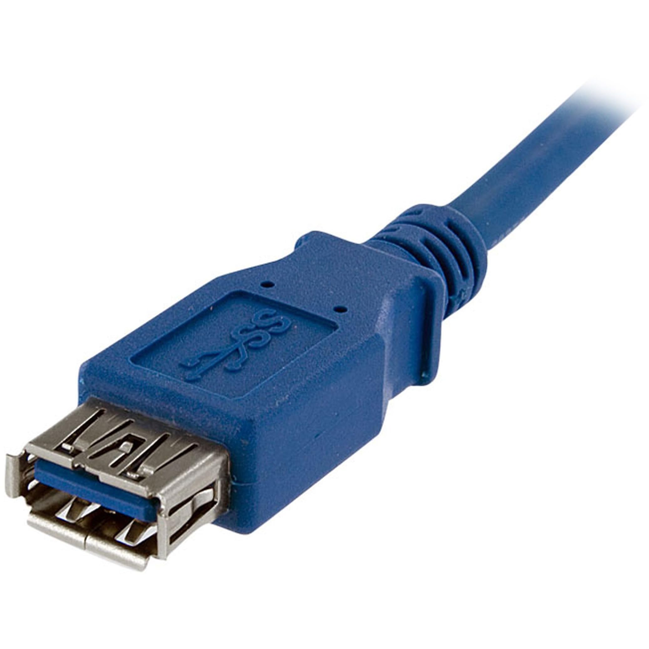 StarTech.com 1m USB 3.0 Extension Cable (Male to Female) - SuperSpeed Blue A to A Cable for Computer, Laptop, Printer & External Hard Drive | High-Speed Data Transfer & Charging | Home & Office Use