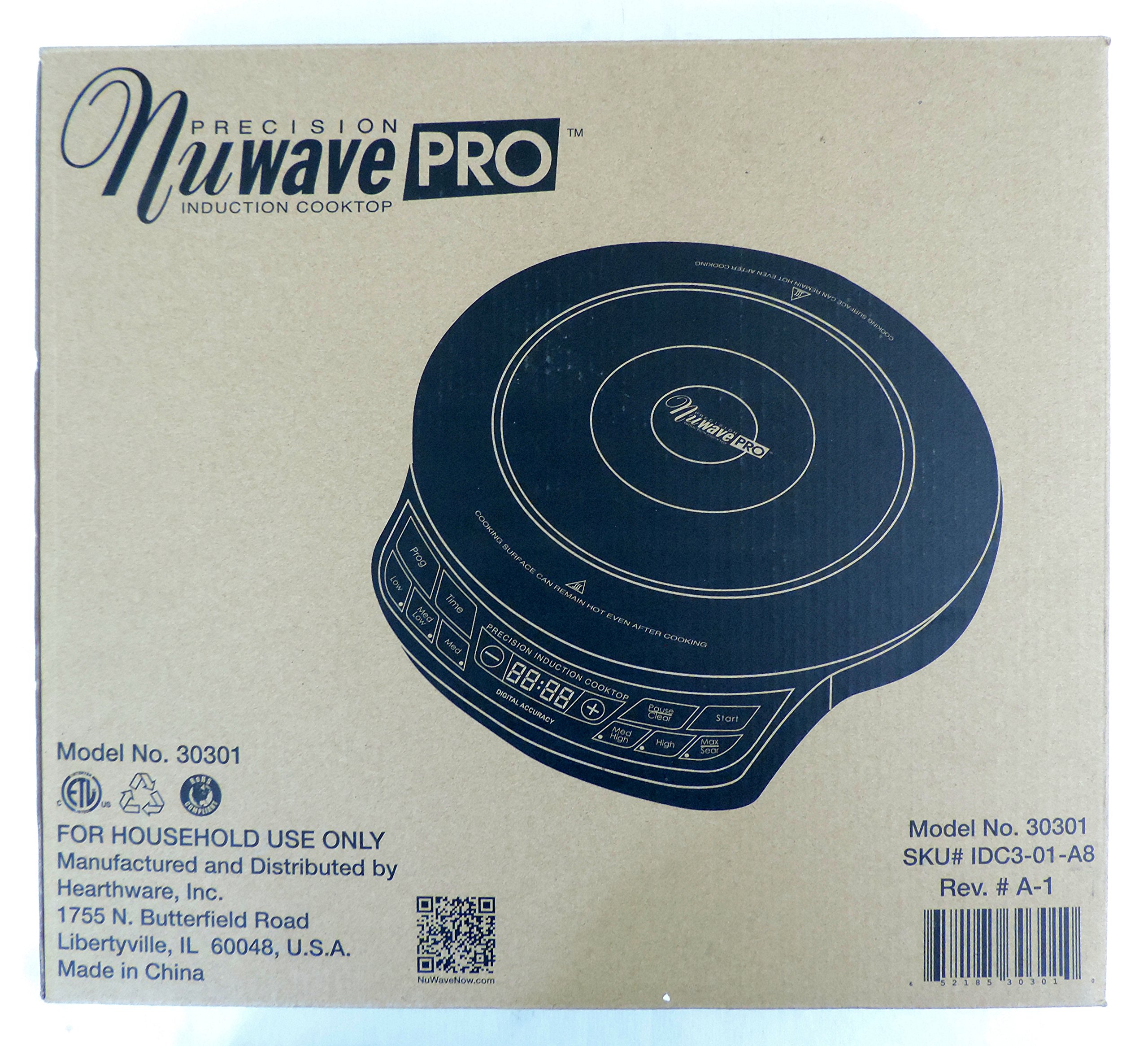 NuWave Pro Precision Induction Cooktop PIC 30301 - Portable Electric Stove for Fast, Energy-Efficient Cooking - Perfect for Home, RV, Dorm & Outdoor Use