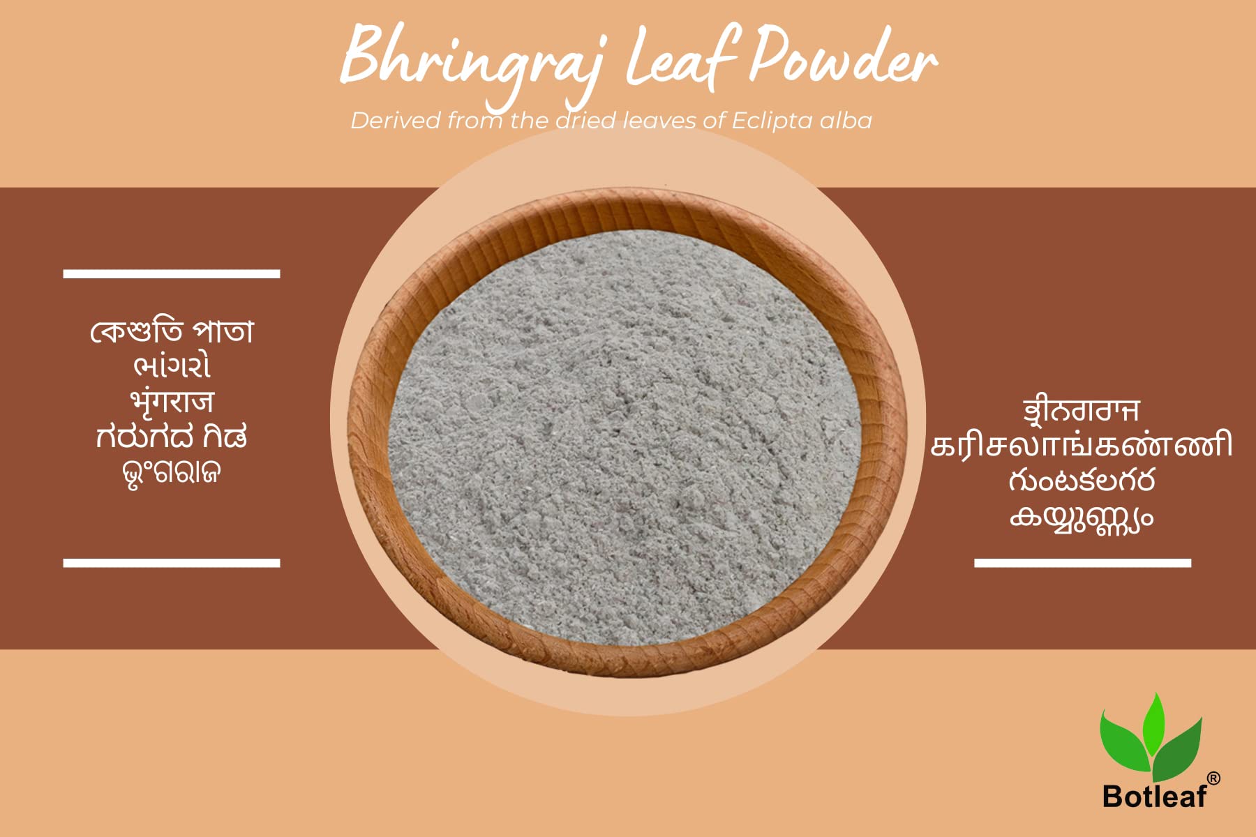 BOTLEAF Bhringraj Leaf Powder 200g - Eclipta Alba for Hair Growth & Loss Prevention | Natural Hair Care Treatment for Stronger, Smoother Hair | Promotes Scalp Health & Shine - Perfect for Daily Hair Cleansing & Ayurvedic Hair Masks