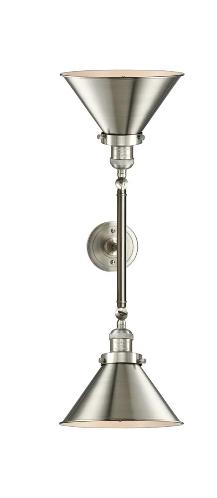 Innovations 208L-PC-M10-PC 2 Light Vertical Bathroom Vanity Light Fixture in Polished Chrome - Perfect for Modern Bathroom, Powder Room, and Dressing Area Lighting