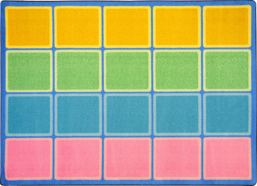 Blocks Abound Pastel Area Rug 5'4