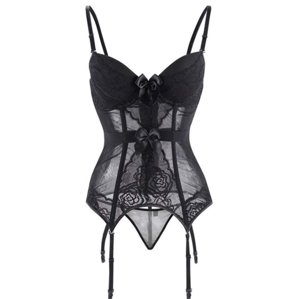 Sexy Women's Adjustable Strap Bustier Corset - Transparent Lingerie with Polyester Plastic Bones for Shapewear, Burlesque, Cosplay & Special Occasions