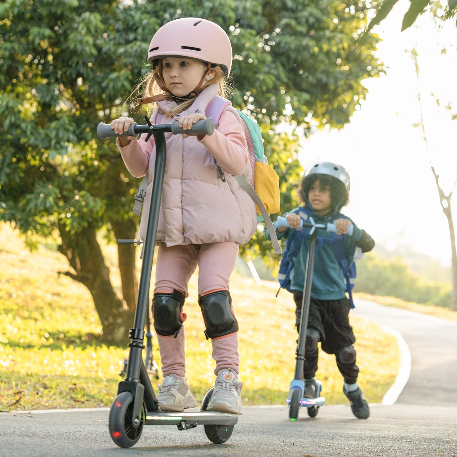 Hiboy ES1 Electric Scooter for Kids Ages 4-8 - 6.2 Mile Range, 40W Motor with Flash Wheels & LED Lights - Perfect Birthday Gift for Boys & Girls - Great for Neighborhood Rides, Park Adventures & Commuting to School