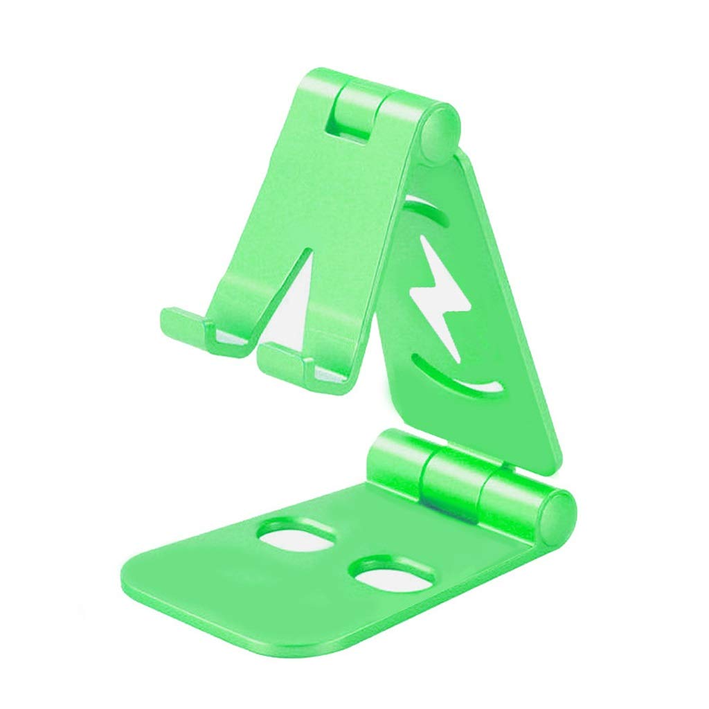 Adjustable Phone Stand Holder - Portable Desk Mount for Smartphones & Tablets - Green - Perfect for Home Office, Car, and Travel Use