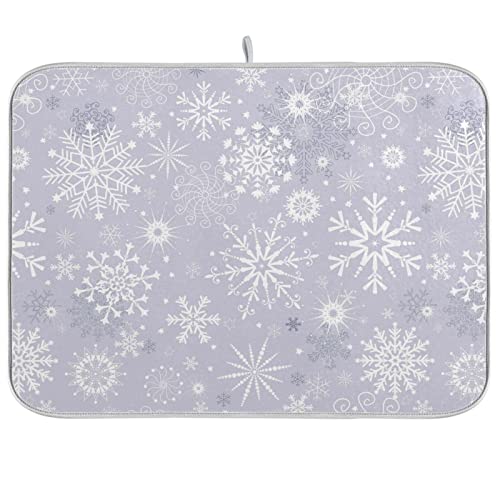 Gray White Snowflakes