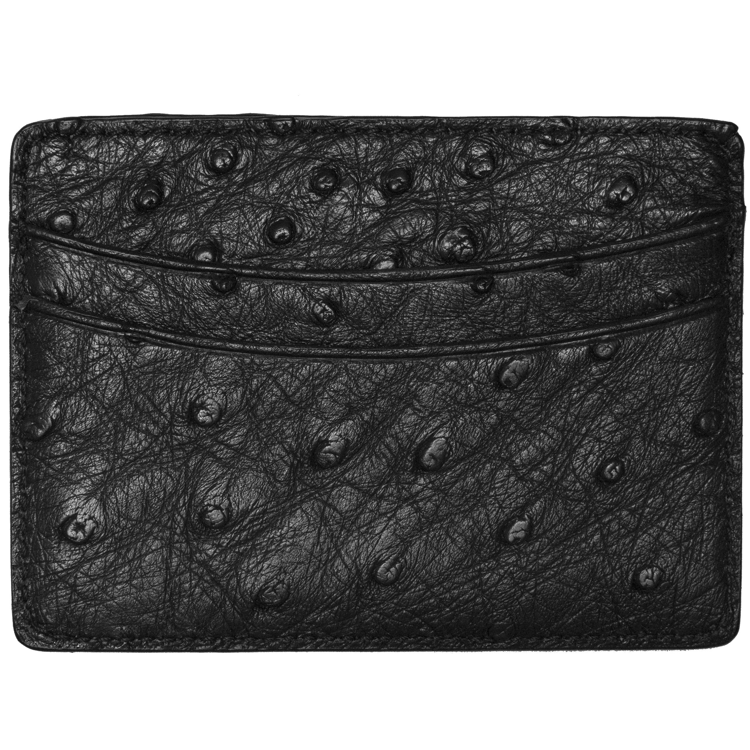 Premium Ostrich Leather Credit Card Holder Wallet - Slim RFID Blocking Card Case for Men & Women - Perfect for Business, Travel & Everyday Use