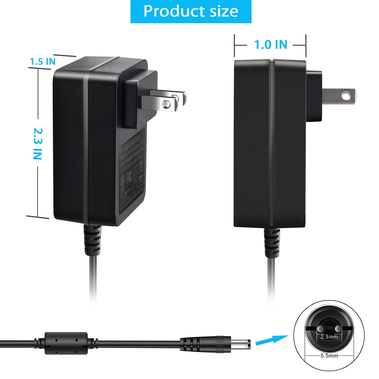 5V 3A Power Adapter - Universal AC 100-240V to DC 5 Volt 3A Power Supply with 8 Tips - Compatible with LED Strips, String Lights, CCTV Cameras, Security Systems - Perfect for Home, Office & Outdoor Lighting Solutions