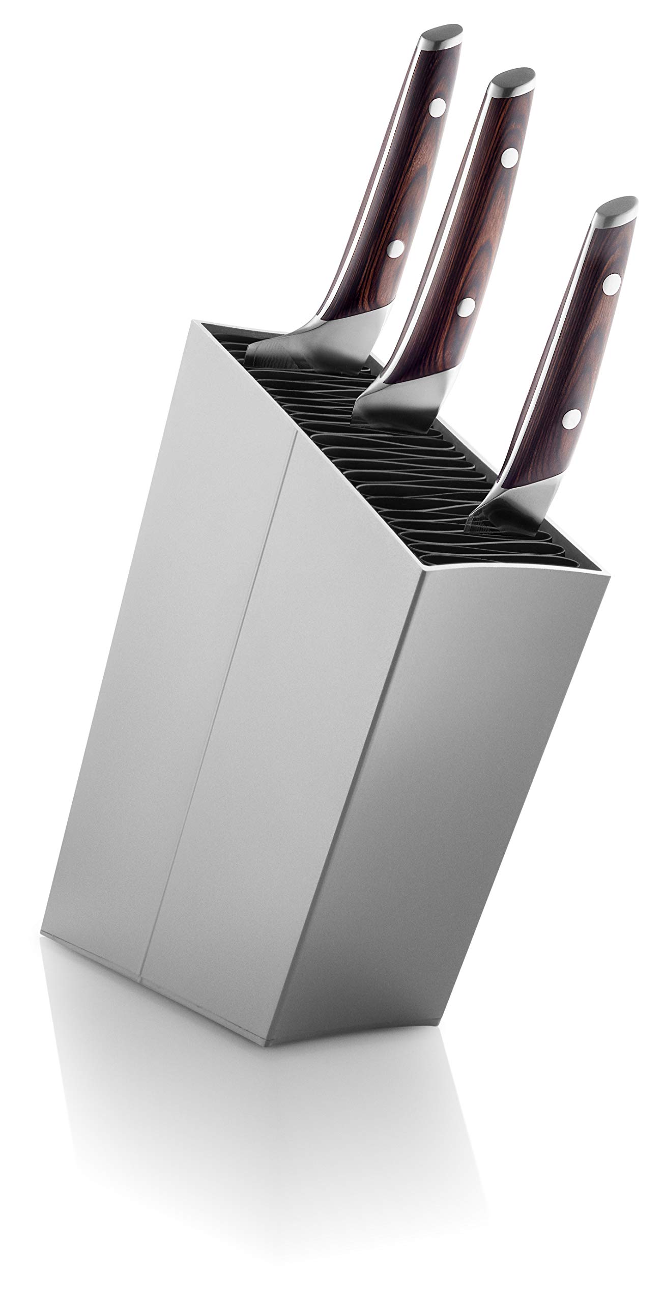 EVA SOLO Angled Aluminum Knife Holder - Holds 20 Knives, Easy to Clean Danish Design - Perfect for Kitchen Countertop & Professional Chef Use