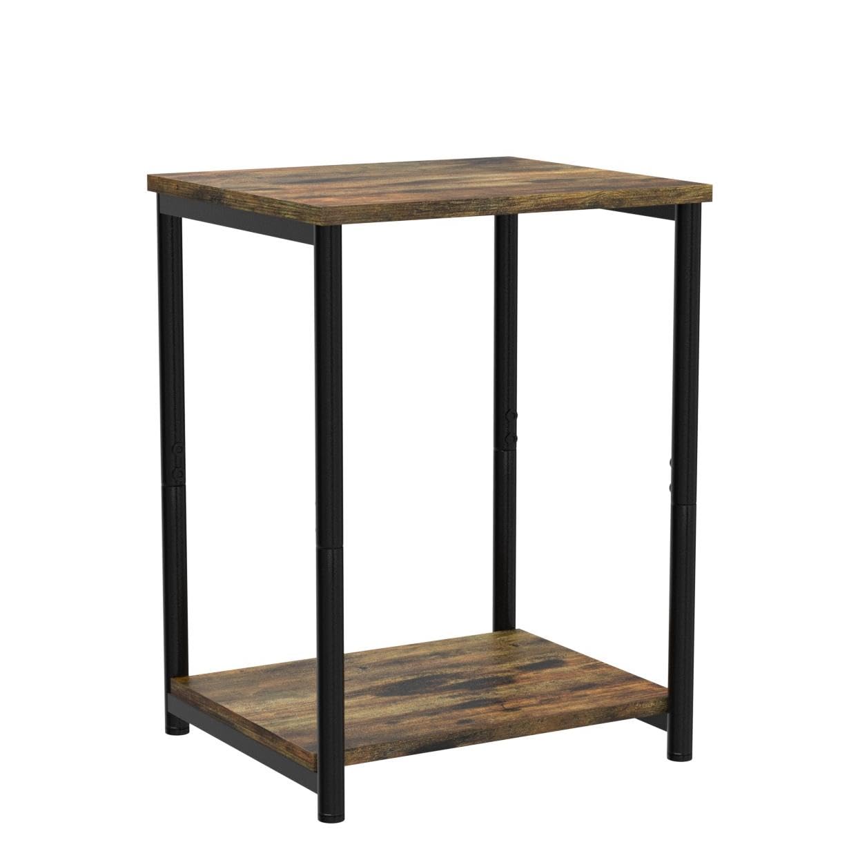 VASAGLE 2-Piece Side Table Set, Small End Table & Nightstand for Living Room, Bedroom, Office, Bathroom - Rustic Brown & Black ULET272B01 | Perfect for Coffee Table, Sofa Side Table, Bedside Nightstand & Bathroom Storage