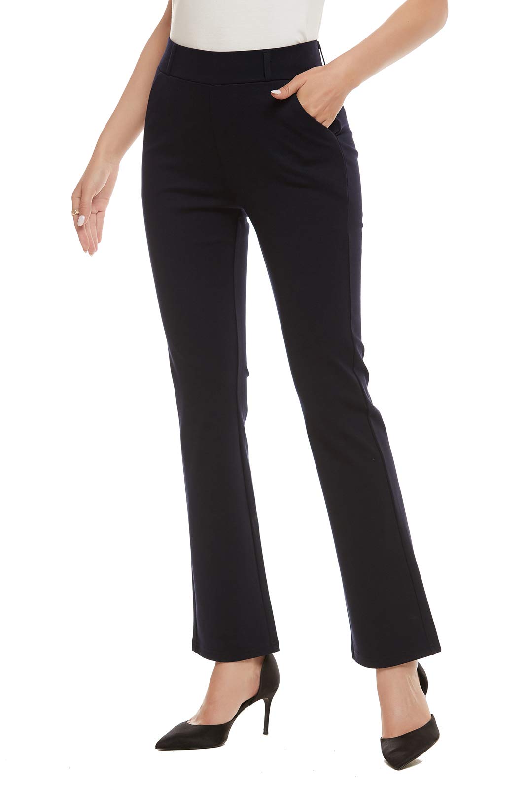 Women's Stretch Bootcut Dress Pants - Pull On for Work & Travel