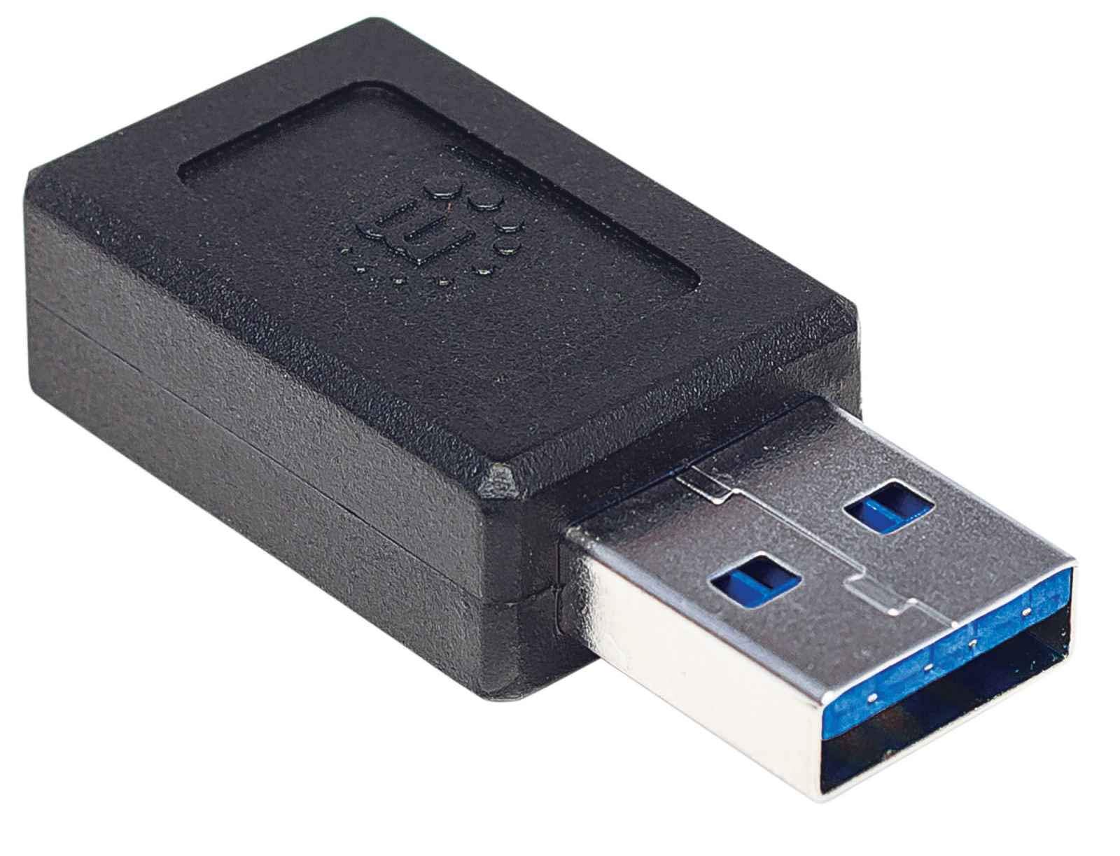 MANHATTAN Super Speed USB C Adapter (354714) - Fast Charging for iPhone, Samsung, MacBook & More - Perfect for Travel, Office & Home Use