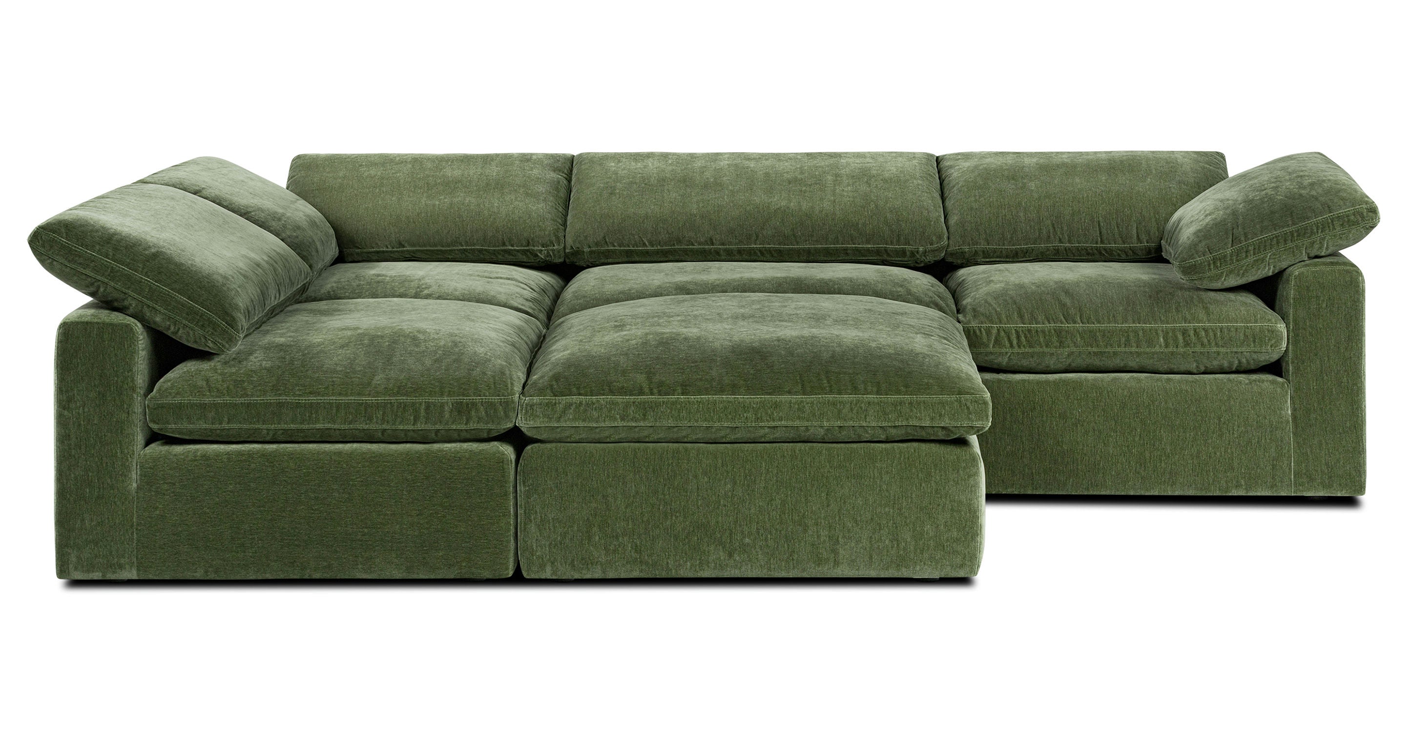 5-Seat Aspen Modular Sectional Sofa with Reversible Chaise - Modern L-Shaped Couch for Living Room, Family Room & Home Theater