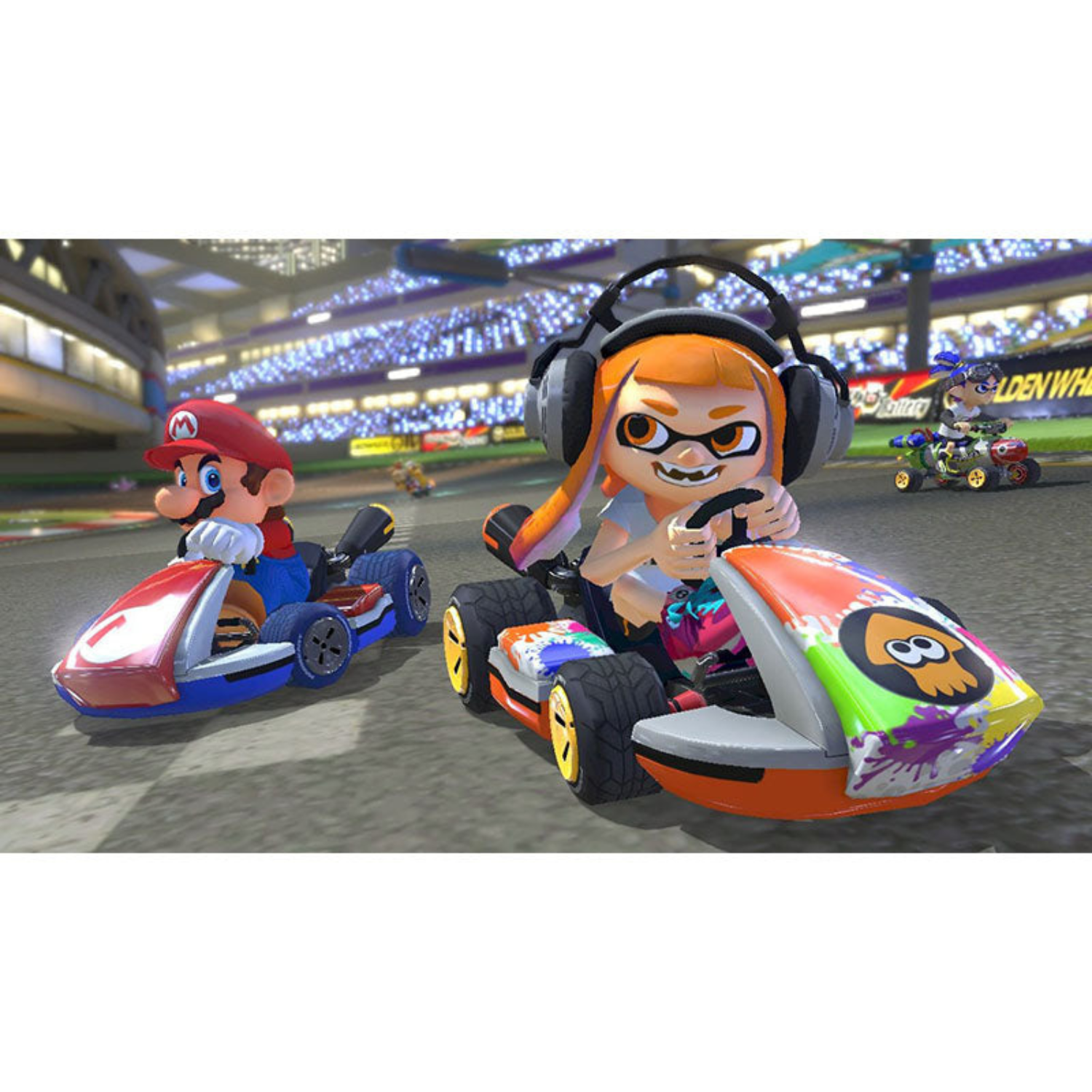 Nintendo Switch OLED Neon Console Bundle with Mario Kart 8 Deluxe Game - Perfect for Family Gaming & Travel Entertainment