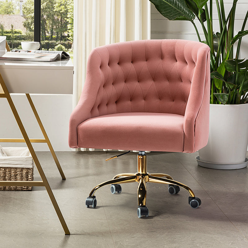 Penelope Velvet Tufted Office Chair - Ergonomic Executive Desk Chair with Lumbar Support - Perfect for Home Office, Gaming & Workspace Comfort