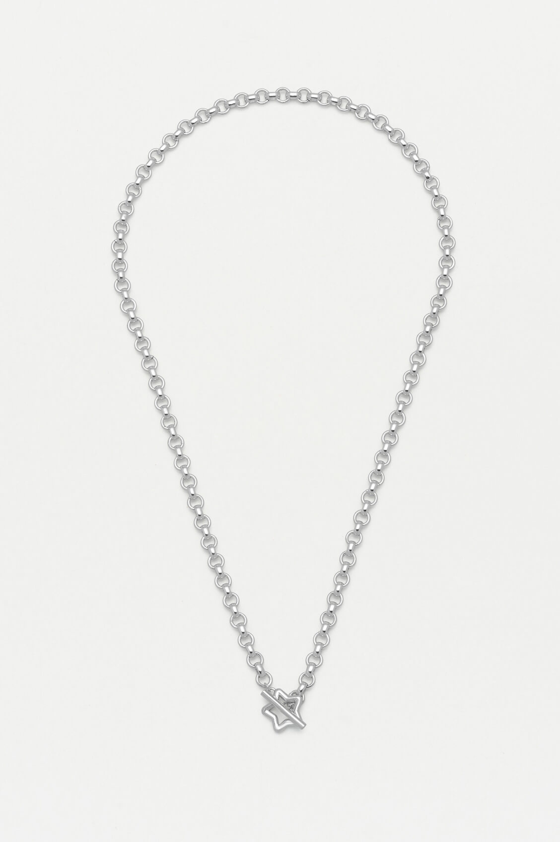 Star T Bar Link Chain Necklace for Women - 18K Gold Plated Stainless Steel Layering Necklace - Perfect for Everyday Wear, Gift Giving & Special Occasions