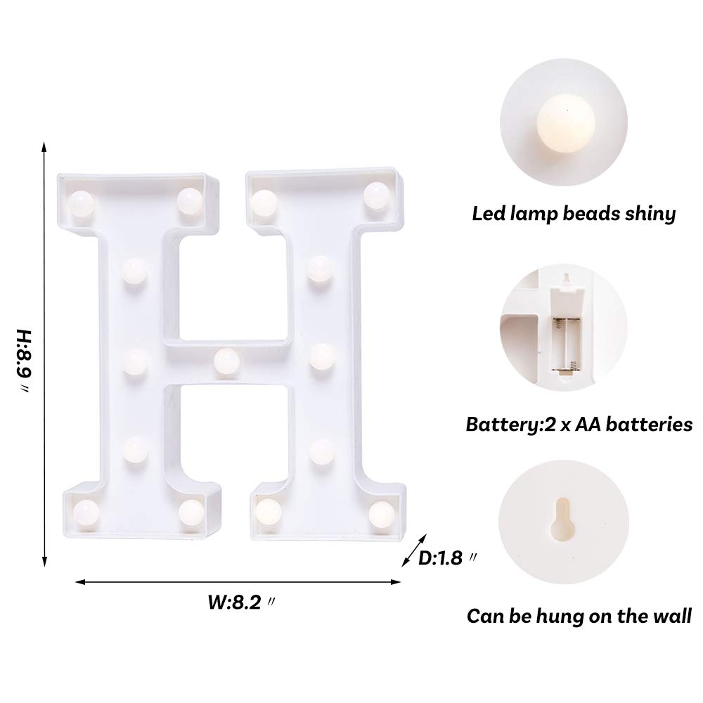 LED Alphabet Letter Lights - Customizable Light Up Sign for Home, Party, Birthday, Wedding & Bar Decor - Perfect for Night Lights & Wall Decorations