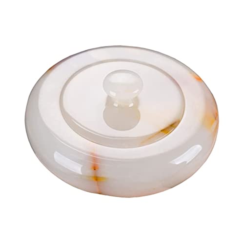 Premium Chinese Style Jade Ashtray with Lid - Elegant Home & Office Desktop Cigarette Holder for Indoor & Outdoor Use - Perfect for Smoking Areas, Living Rooms, and Workspaces