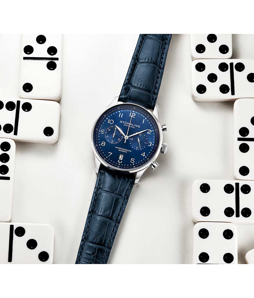 GR1 Q 896 Quartz 42mm Chronograph Watch for Men - Waterproof Sports Chrono Wristwatch with Date Display - Perfect for Running, Swimming & Outdoor Activities