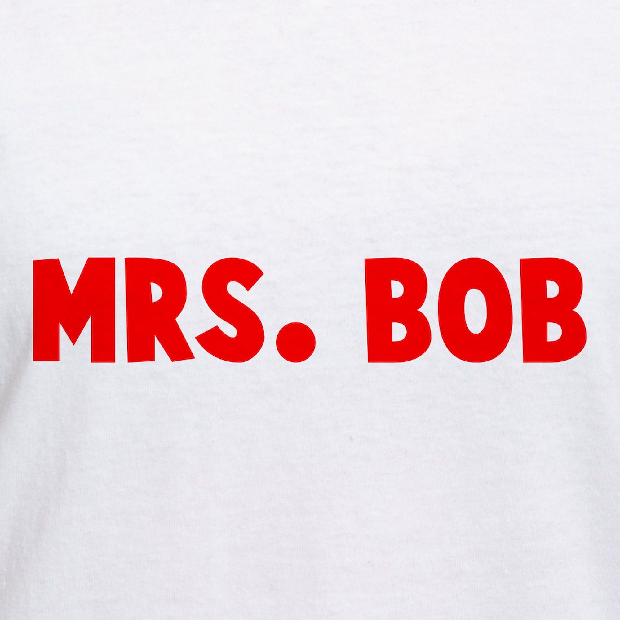 Mrs. Bob Women's Cotton V-Neck T-Shirt - Comfortable Casual Tee for Everyday Wear | Perfect for Gifts, Parties & Funny Outfits