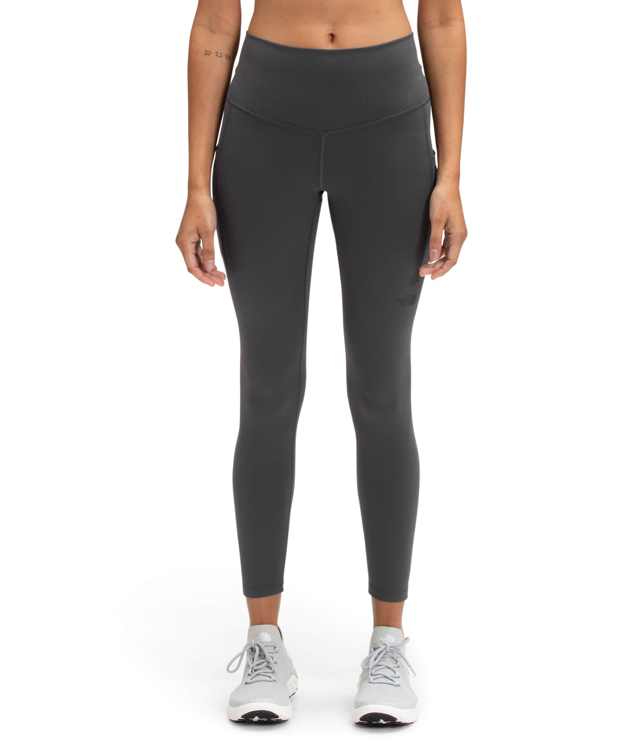 The North Face Wander HR 7/8 Pocket Tights for Women - Asphalt Grey - Large - High-Rise Yoga & Running Workout Leggings with Side Pockets