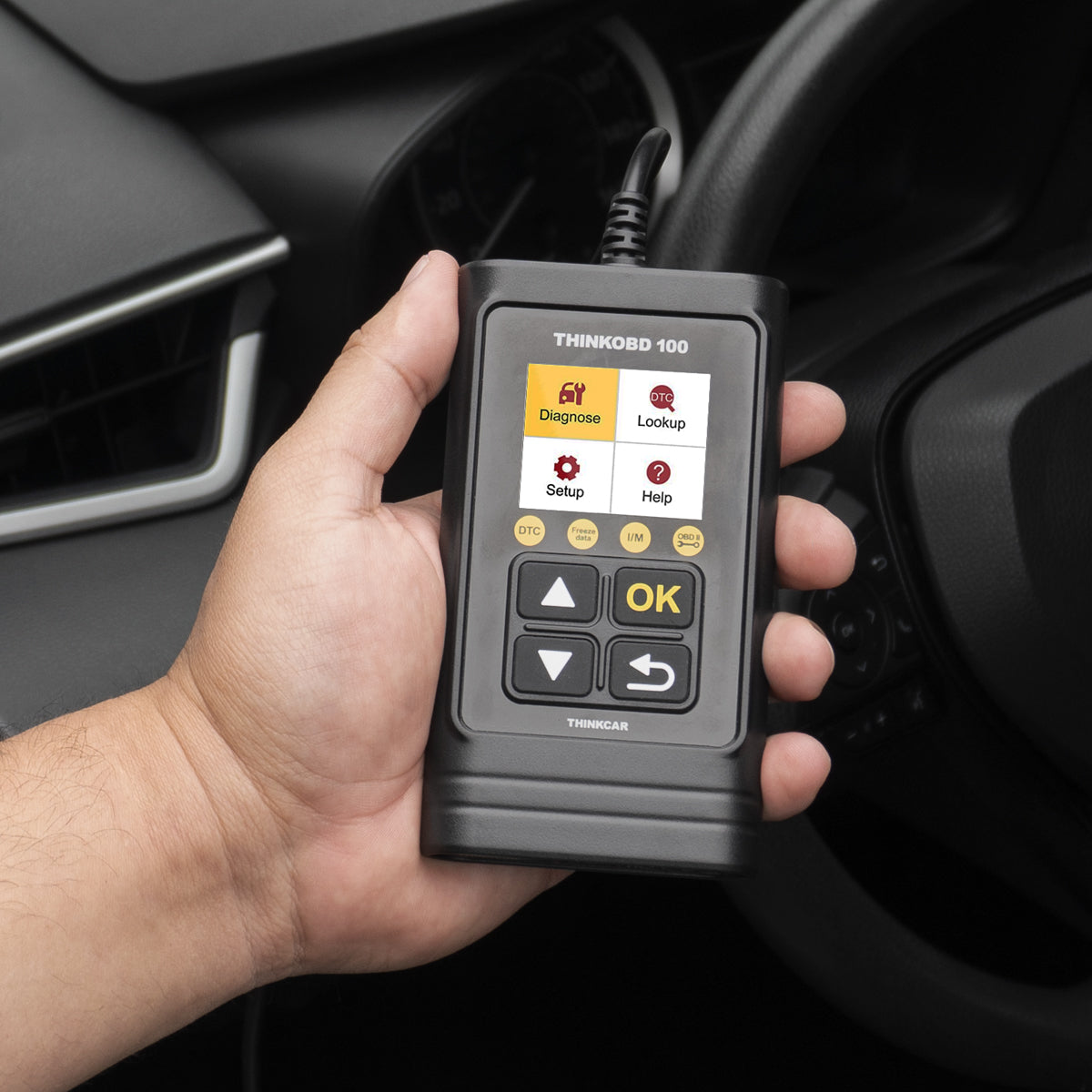 THINKOBD 100 OBD2 Scanner - Professional Car Diagnostic Tool with Full OBD2 Functions, Check Engine Light Code Reader - Perfect for DIY Mechanics & Auto Repair Shops (Car Maintenance, Engine Diagnostics, Vehicle Troubleshooting)