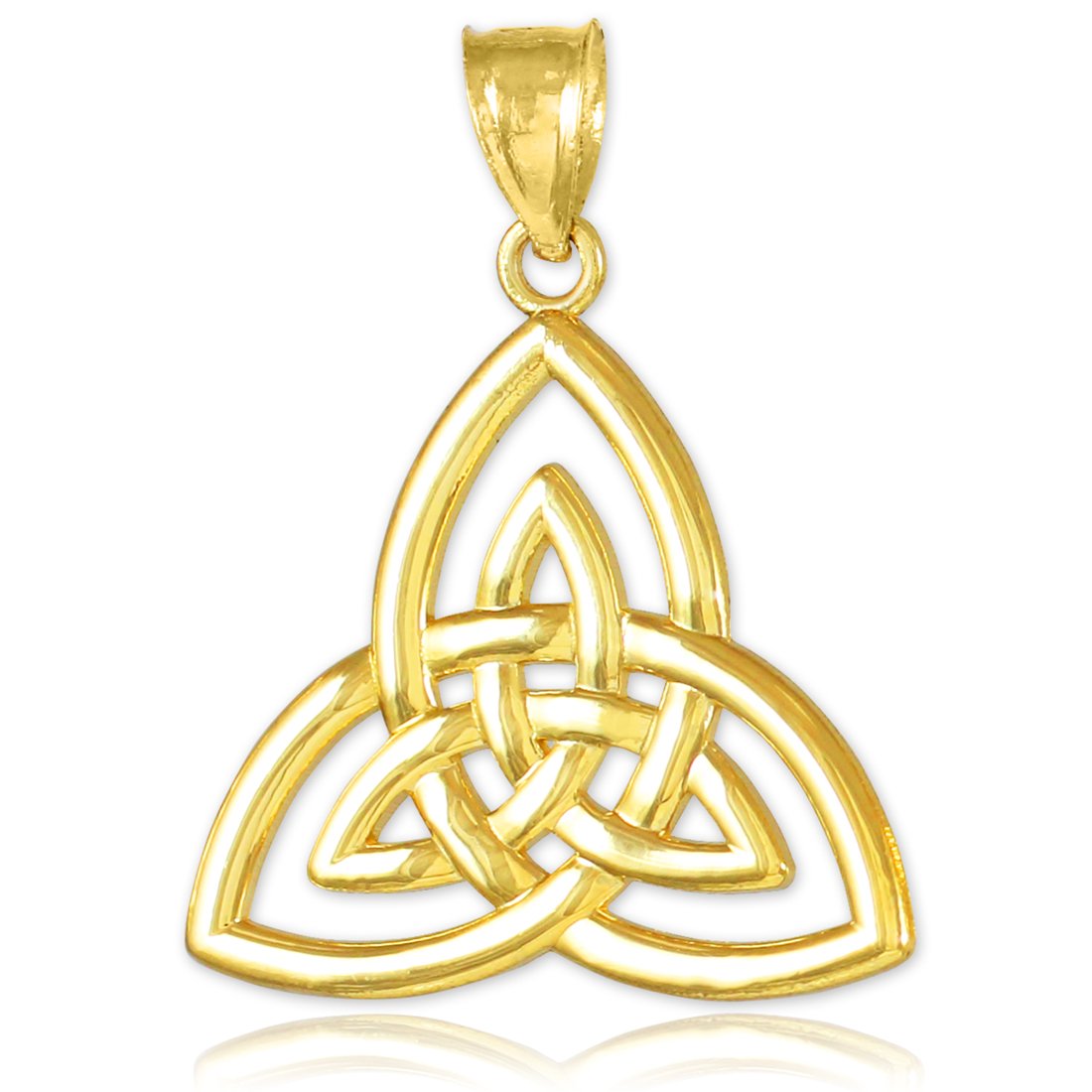 14K Gold Celtic Triquetra Pendant Necklace for Women - Elegant Irish Knot Jewelry Gift for Birthday, Anniversary & Spiritual Protection