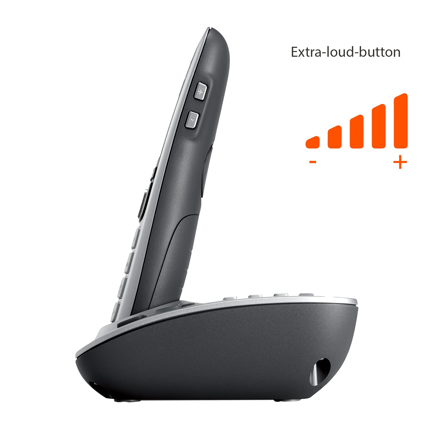 Gigaset E560A Cordless Phone for Seniors - Easy-to-Use Wireless Home Phone with SOS Emergency Button, Answering Machine & Hearing Aid Compatible | Loud Volume & Crystal Clear Sound | German Engineering (Platinum) - Perfect for Elderly Care, Home Security & Hearing Impaired Users
