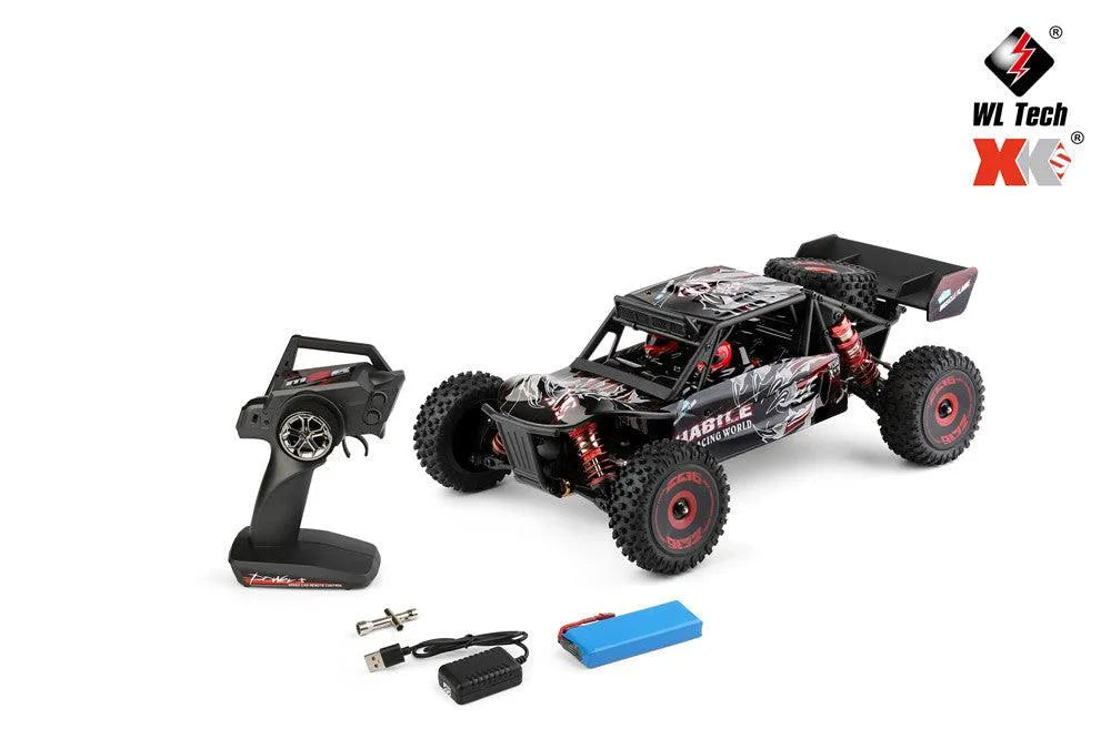 WLtoys 124016 V2 1/12 Scale 2845 4300KV Brushless Motor RC Car - High Speed Remote Control Off-Road Vehicle for Adults & Kids, Perfect for Backyard Racing, Drifting and Outdoor Adventure
