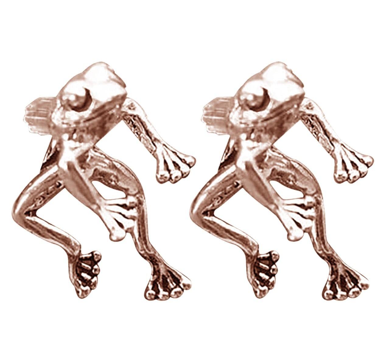 Punk Style Frog Stud Earrings for Women - Retro Dangle Post Animal Jewelry - Cute Frog Earrings Gift for Ladies & Girls - Perfect for Parties, Gifts & Punk Fashion Accessories