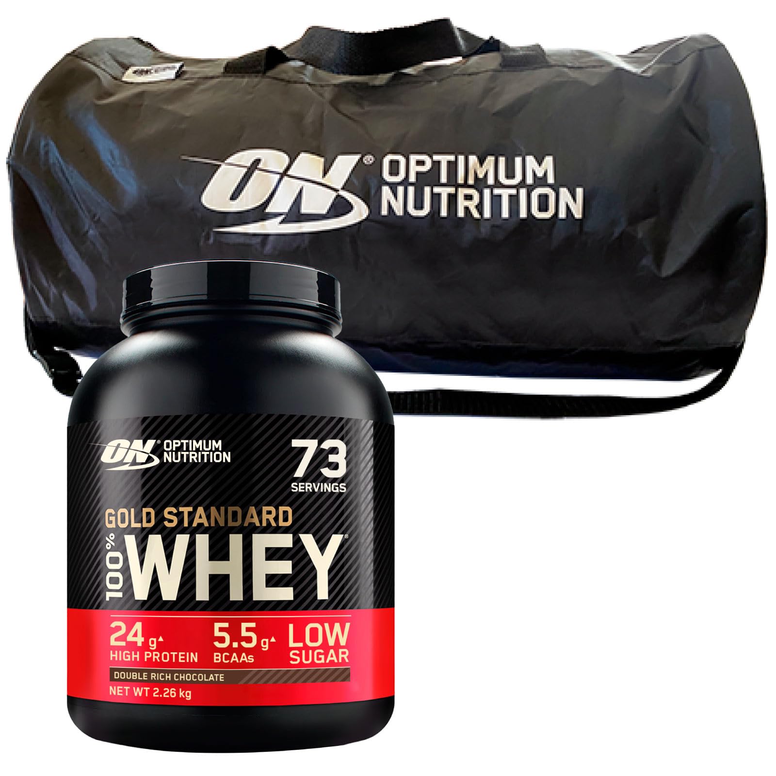 Optimum Nutrition Gold Standard 100% Whey Protein Powder - Muscle Growth & Recovery Supplement with Glutamine, BCAA & Amino Acids - Double Chocolate Flavor - 73 Servings (2.25kg) + Free Shaker Bottle - Ideal for Post-Workout, Weight Training & Fitness Enthusiasts