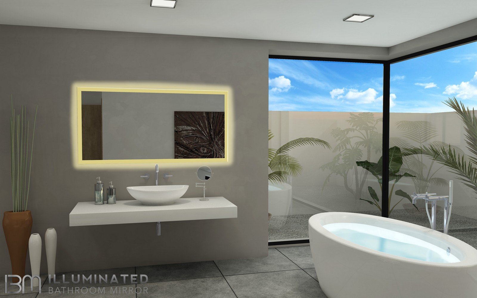 IB Backlit Bathroom Mirror 55