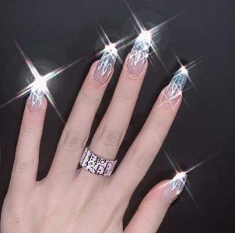 24pcs Short Fake Nails with Fire Pattern Design - Artificial Nail Tips for Girls, Finished Full Nail Decals for Beauty & Nail Art - Perfect for Parties, Weddings & Daily Wear