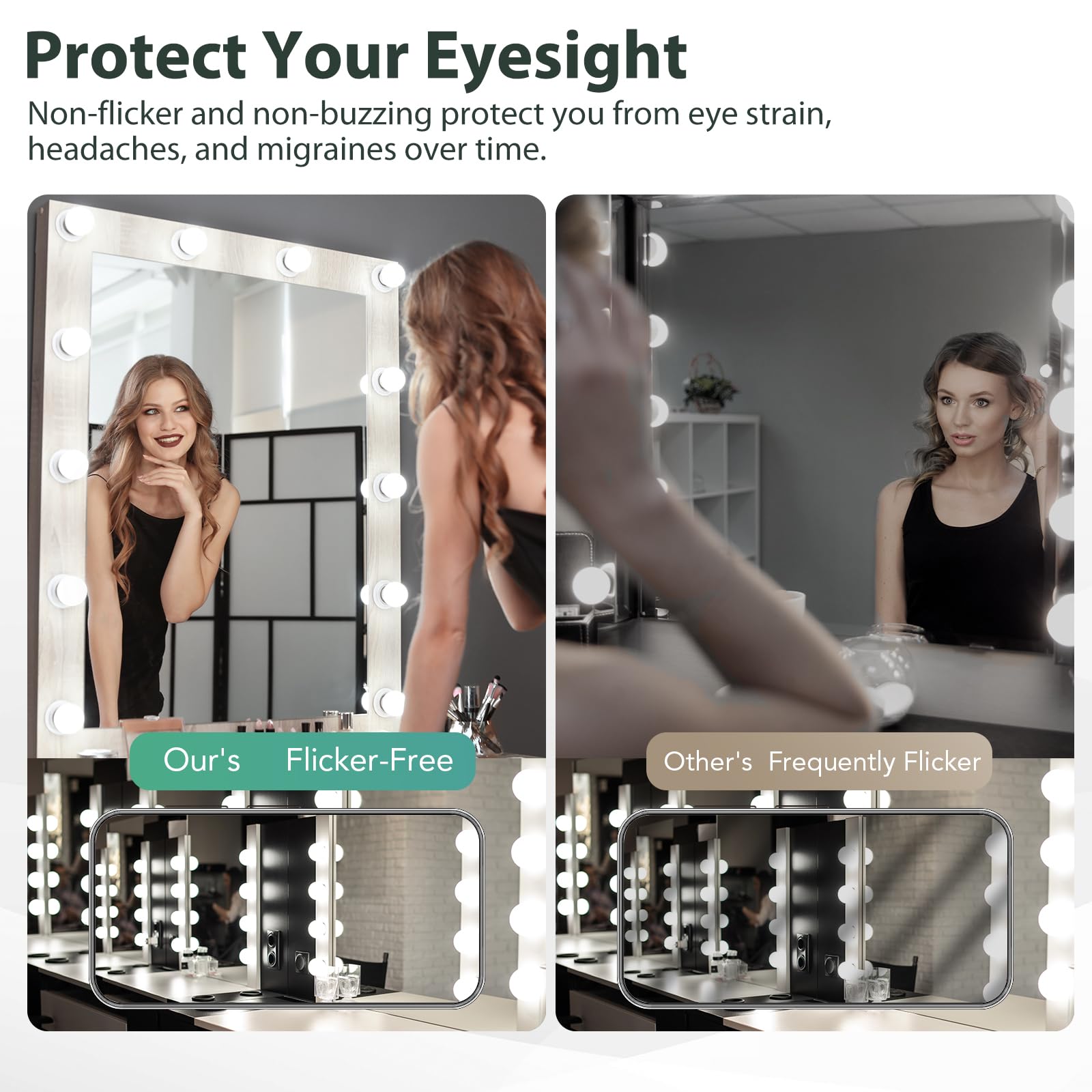 LED Vanity Light Bulbs 60W Equivalent 5000K Daylight White - 7W G25 Globe Bulbs for Bathroom Makeup Mirror (800 Lumens, Non-Dimmable, 120V, 6-Pack) - Perfect for Vanity Dressing Table, Spa Lighting & Home Decoration