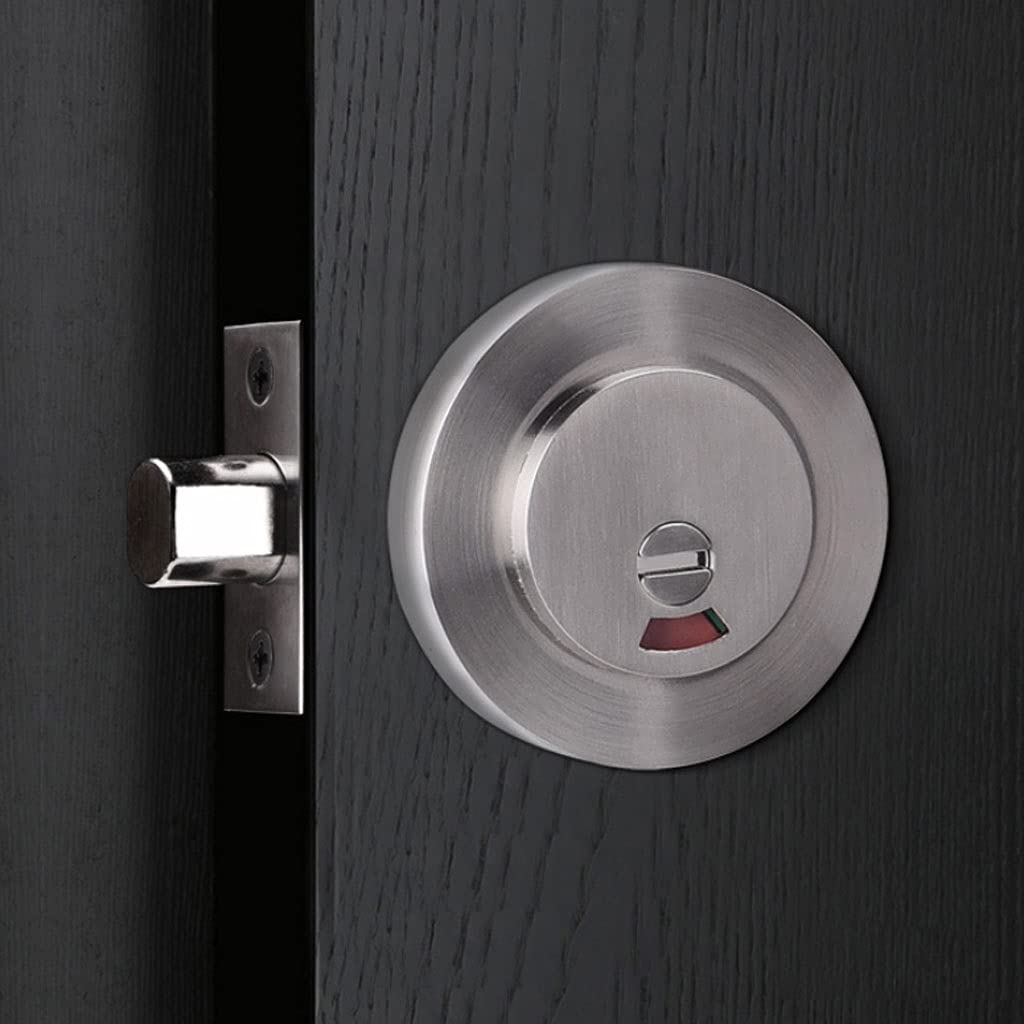 Gold Door Knob Lever with Toilet Indicator - Keyless Bedroom, Bathroom & Study Door Handle Lock for Privacy & Convenience - Perfect for Homes, Offices & Hotels