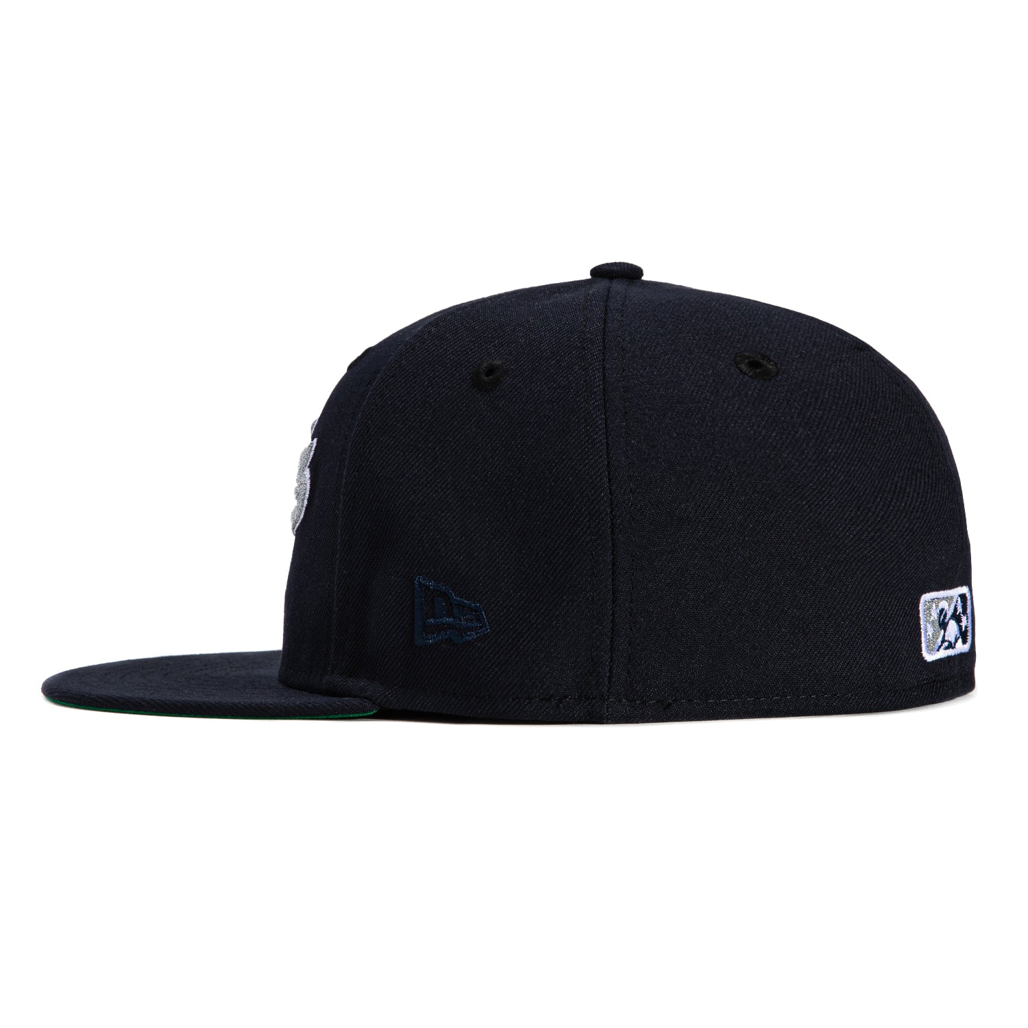 New Era 59Fifty Reno Silver Sox Logo Patch Script Hat - Navy & Metallic Silver Baseball Cap for Men & Women - Perfect for Sports Fans, Casual Wear & Gift Giving