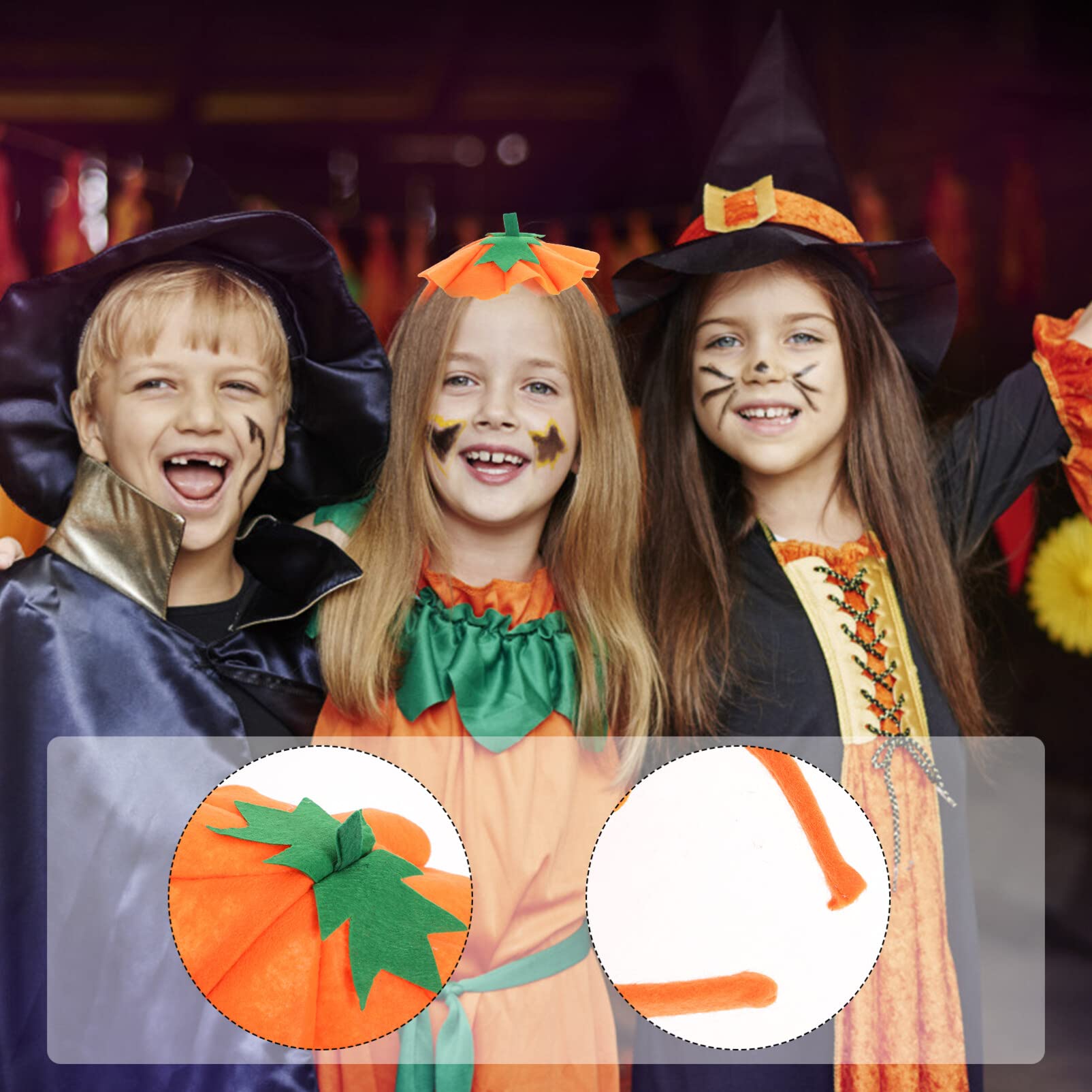 Healifty Halloween Pumpkin Headband - Orange Hair Band Accessory for Costume Parties, Trick or Treat, and Spooky Celebrations