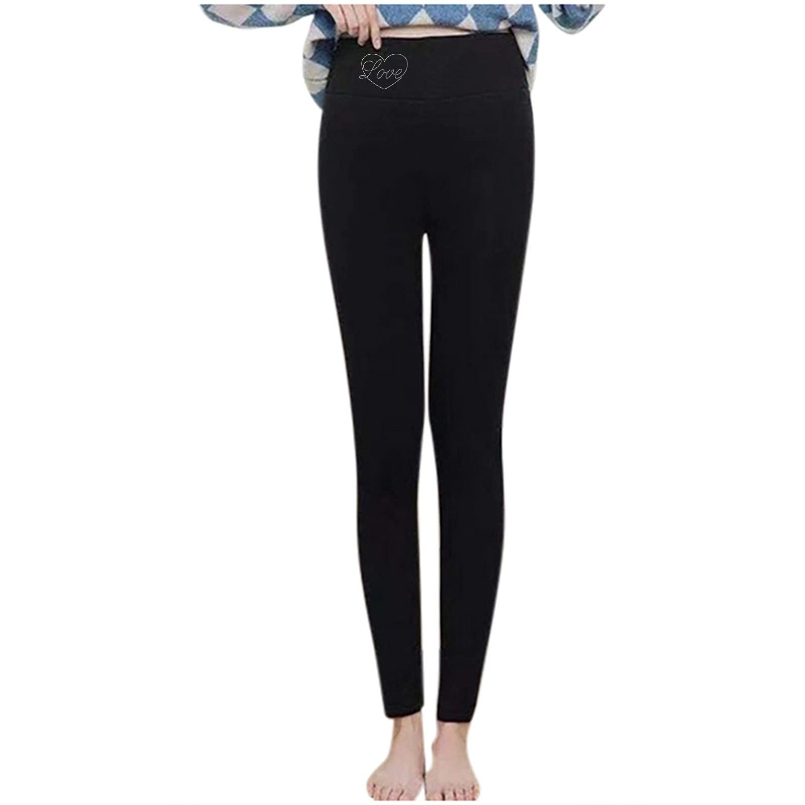 Women's Sherpa Fleece Lined Leggings - High Waist Stretchy Thermal Pants for Winter, Plush Warm Joggers with Ankle Elastic (Black) | Perfect for Yoga, Running & Cold Weather Outfits