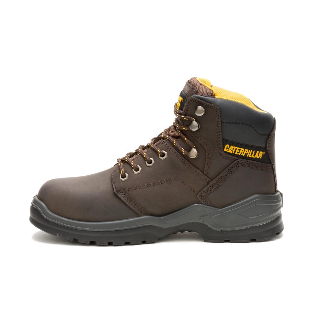 Striver Men's Waterproof Steel Toe Work Boots - Brown Safety Shoes for Construction, Hiking & Outdoor Work - Slip Resistant & Comfortable