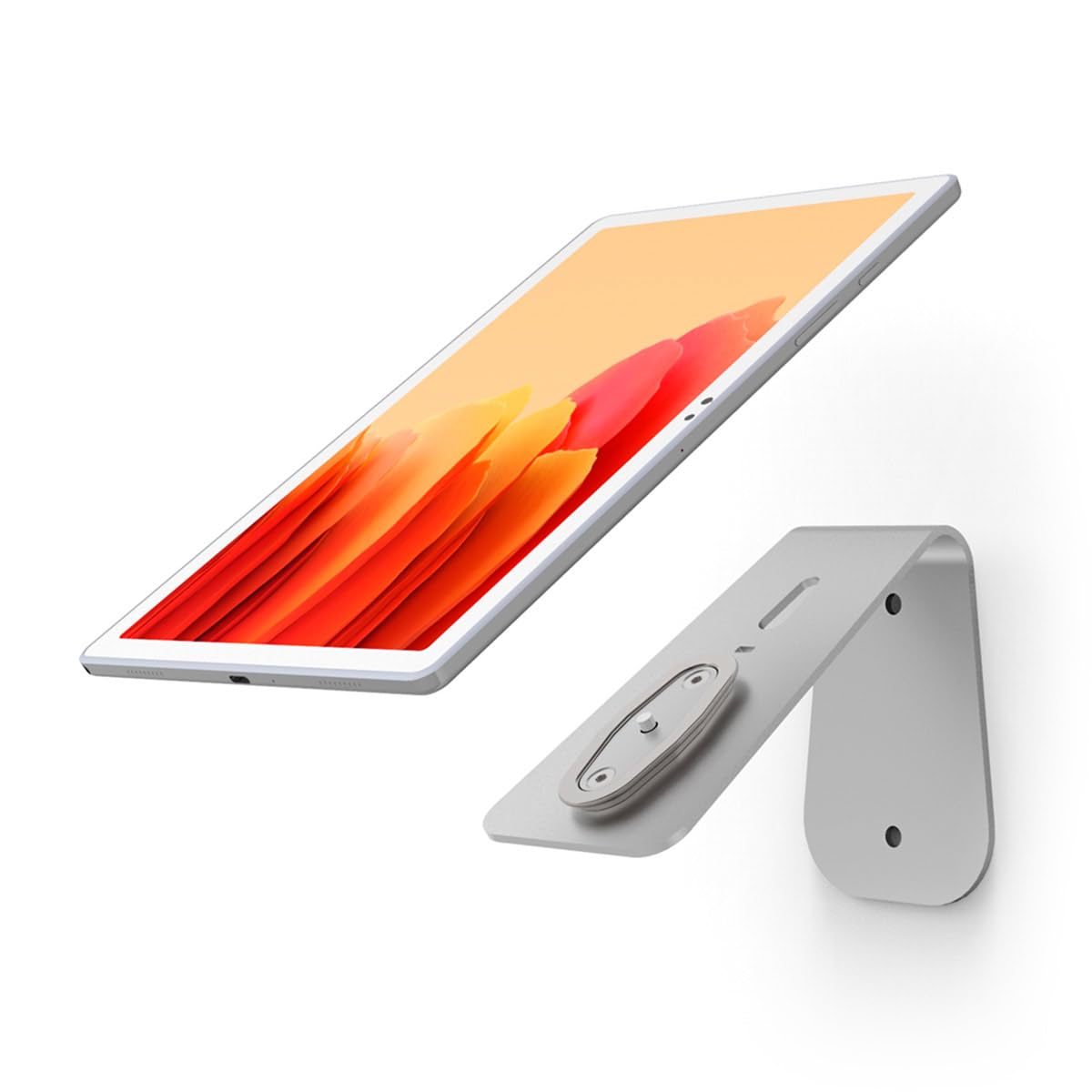 Maclocks Hover Tab Universal Security Stand for Tablets & Smartphones - Anti-Theft Display Holder for iPad, iPhone, Samsung - Silver (Perfect for Retail Stores, Libraries & Public Spaces)