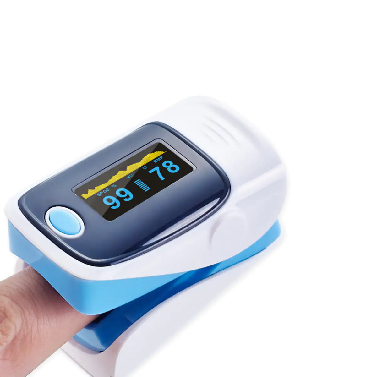 Fingertip Pulse Oximeter - Accurate Blood Oxygen Saturation (SpO2) and Heart Rate Monitor for Adults & Kids - Portable O2 Meter for Home Use, Travel, Sports, and Health Monitoring