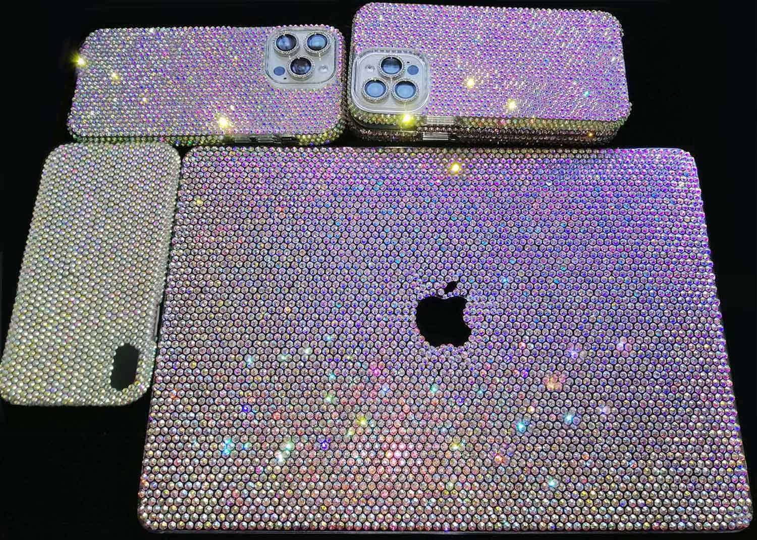 Sparkly Rhinestone iPhone 15 Pro Case - 1400+ Handset Glitter Crystals Protective Cover for Women & Girls | Perfect for Parties, Weddings, Prom & Special Occasions