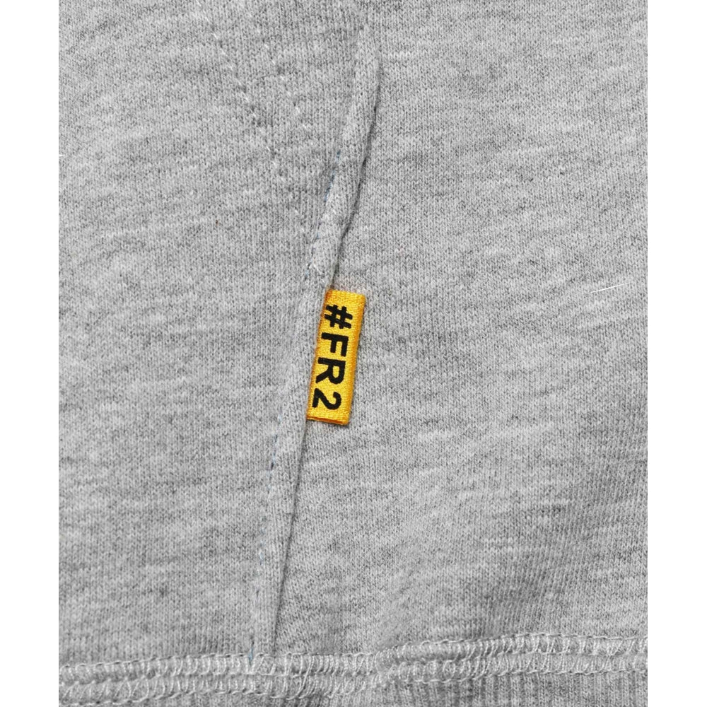 FR2 Circle Logo Hoodie - Grey Men's Pullover Sweatshirt for Casual Streetwear & Loungewear
