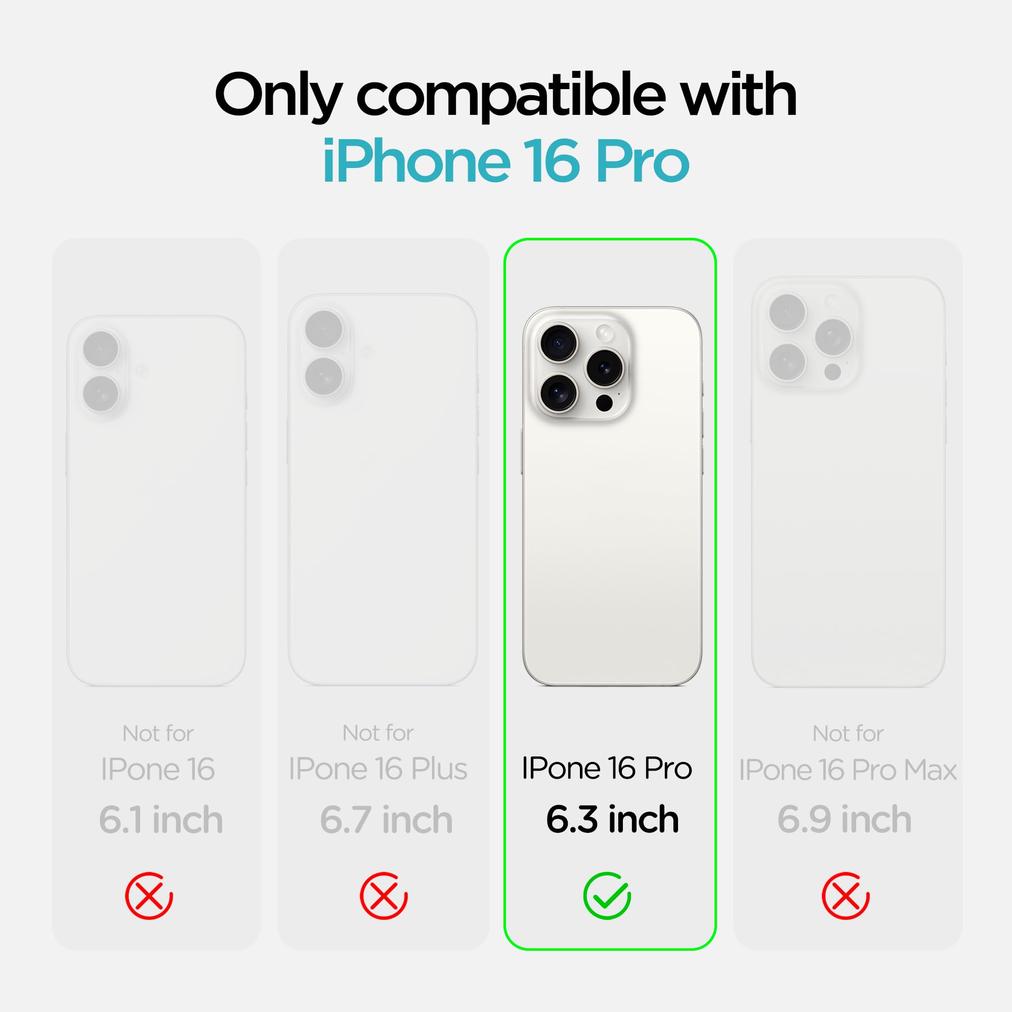 INGIDO Liquid Silicone Case for iPhone 16 Pro (6.3