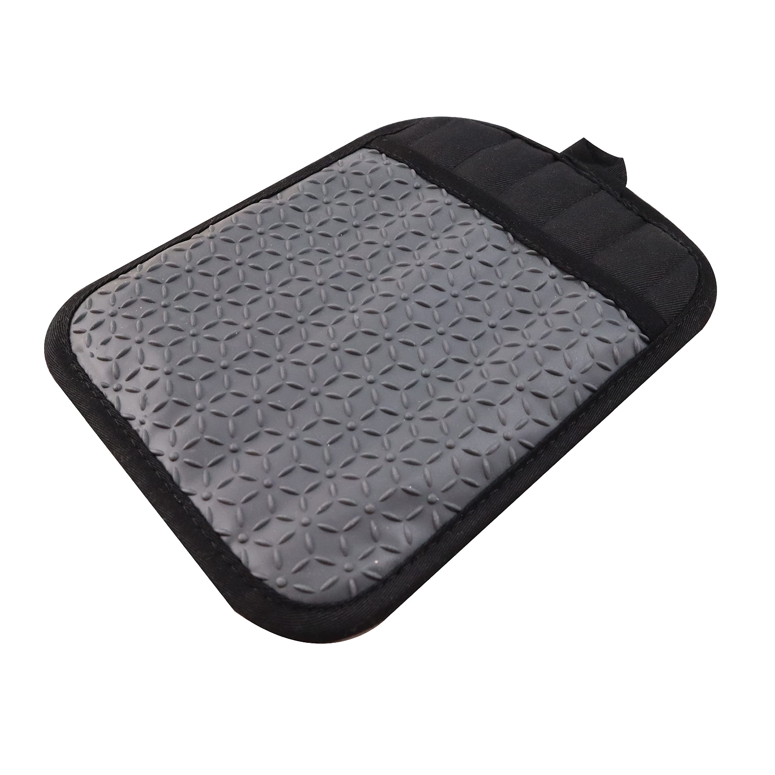 Baker's Secret - Heat Resistant Silicone Oven Mitt & Pot Holder with Pocket, Rectangular Black - Perfect for Baking, Grilling & Kitchen Safety