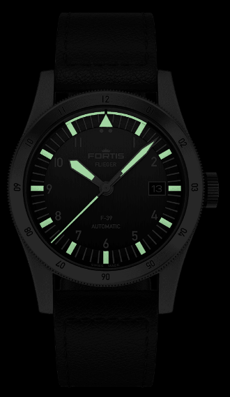 Fortis F-39 Automatic Pilot Watch - Black Dial Men's Aviator Watch for Aviation Enthusiasts | Perfect for Flight Training, Travel & Everyday Wear