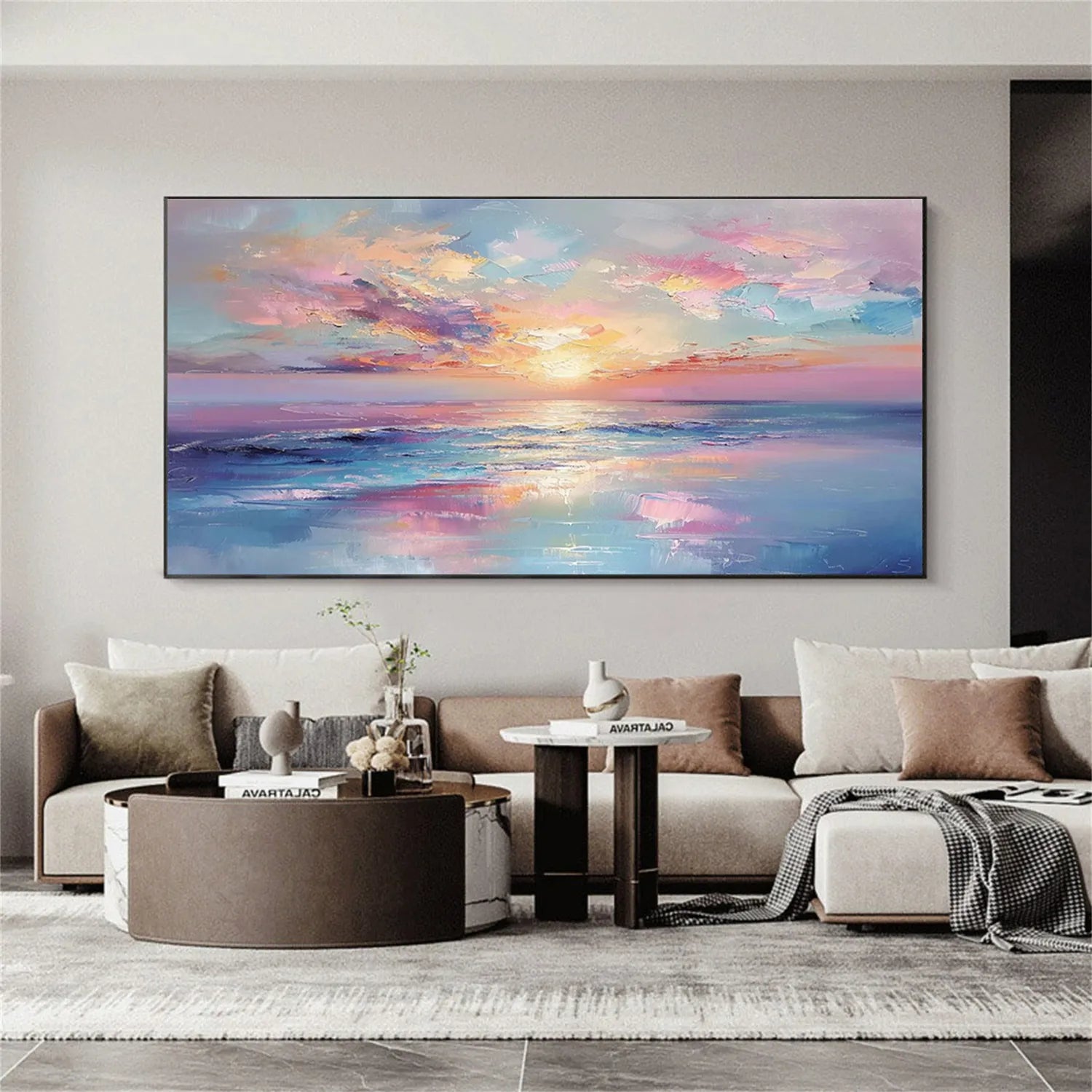 Ocean and Sky Painting #OS 155 - Stunning Seascape Wall Art for Home & Office Decor - Perfect for Living Room, Bedroom or Beach House