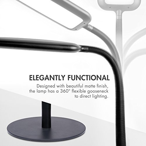 Tenergy 2-in-1 LED Floor & Desk Lamp - Dimmable 2000 Lumens Task Light with 60-Min Timer, Flexible Gooseneck & Touch Control - Perfect for Reading, Crafting, Home Office & Nightstand Lighting