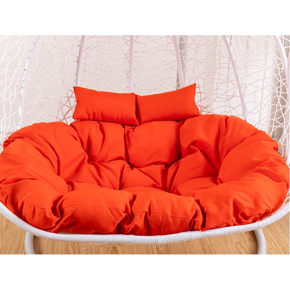 Double Hanging Chair Cushion Set with Pillow - Thick Swing Chair Pad for Outdoor Patio, Papasan & Hammock - Comfortable Large Seat Cushions for Relaxation in Garden, Porch or Backyard